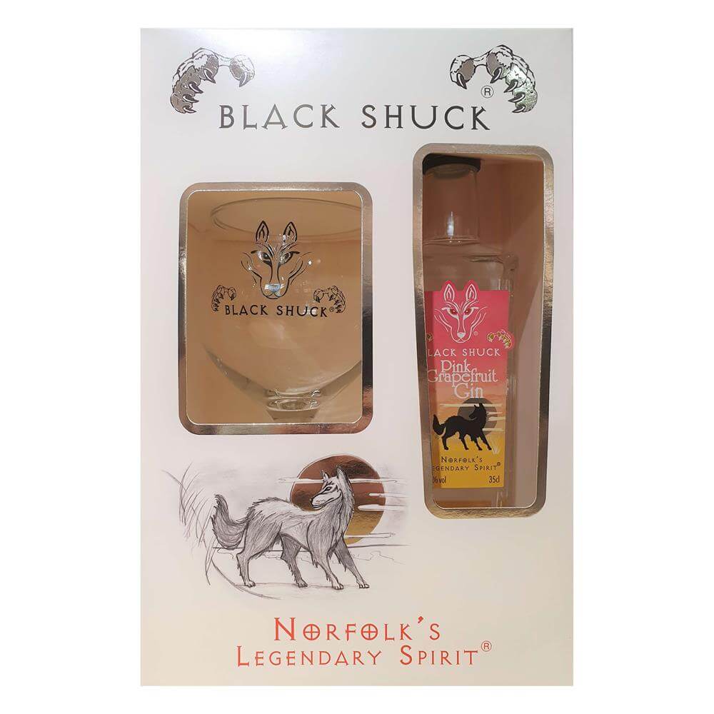 Black Shuck Passion Gin With Gin Glass Gift Set 35cl